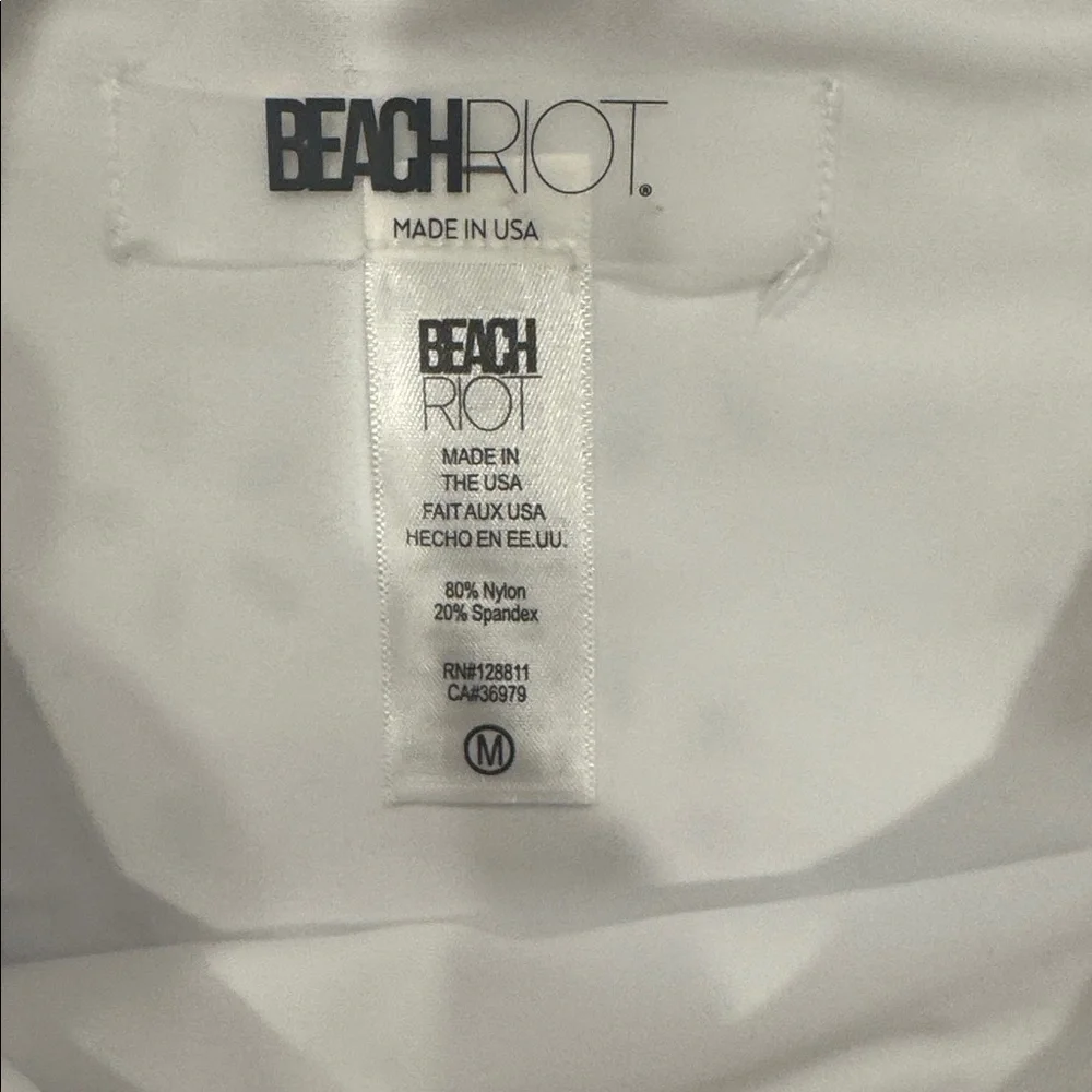 Beach Riot Eyelet Bikini Set Dallas Top Hazel Bottom M White - Picture 6 of 8